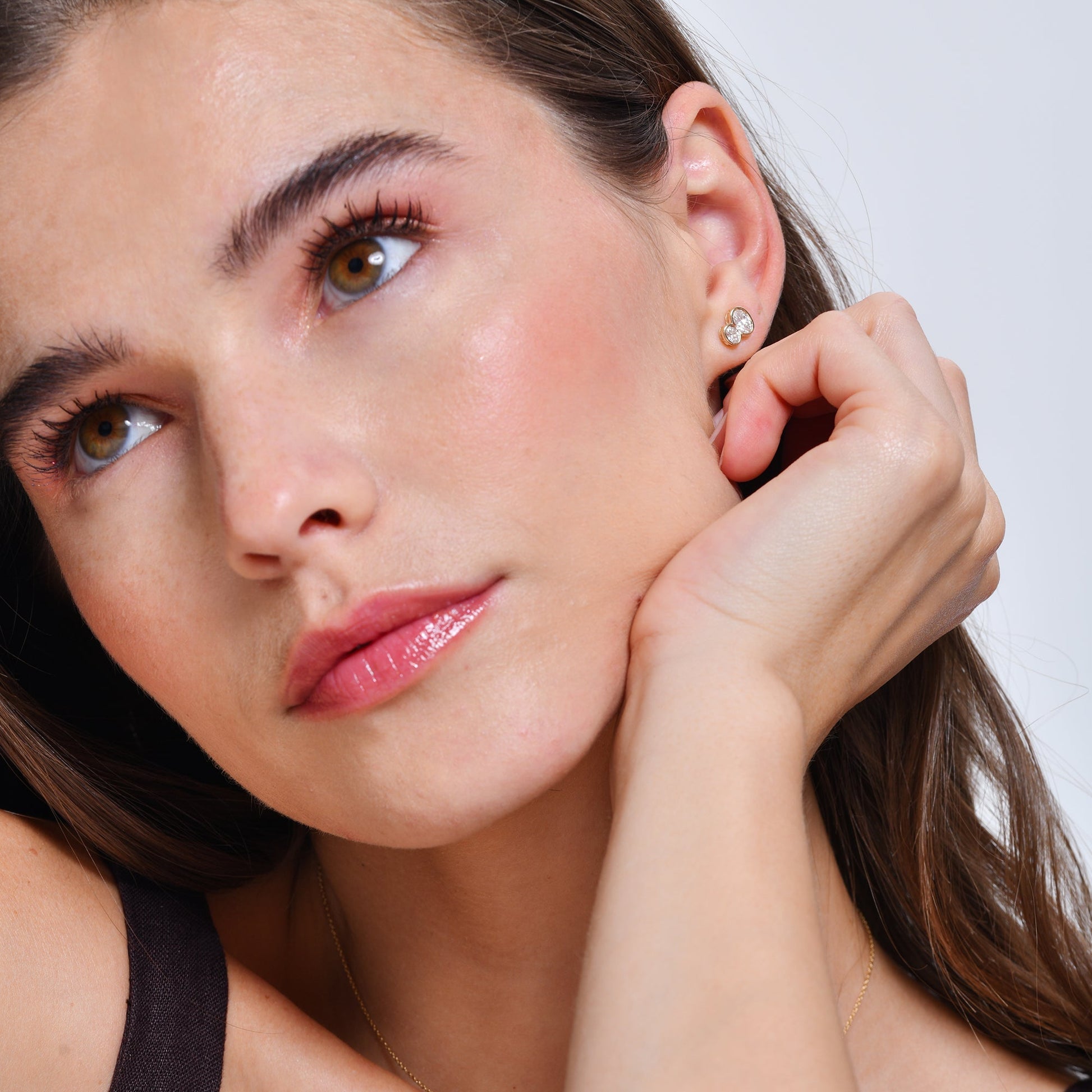 1.00 CTW Double-Bezel Oval Lab-Grown Diamond Stud Earrings – Oryne