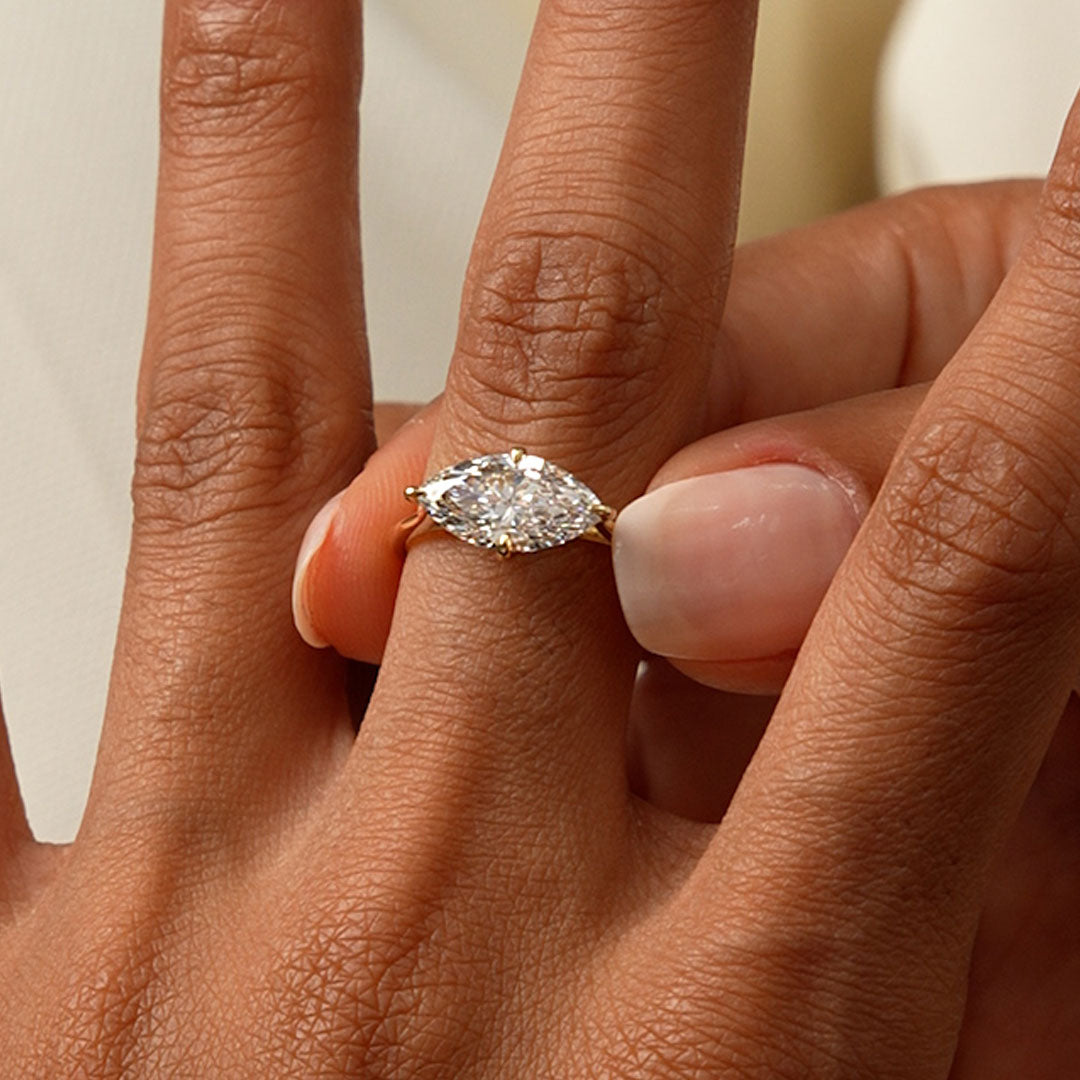 1.50 CTW Marquise Lab Grown Diamond East-West Solitaire Ring – Vanna
