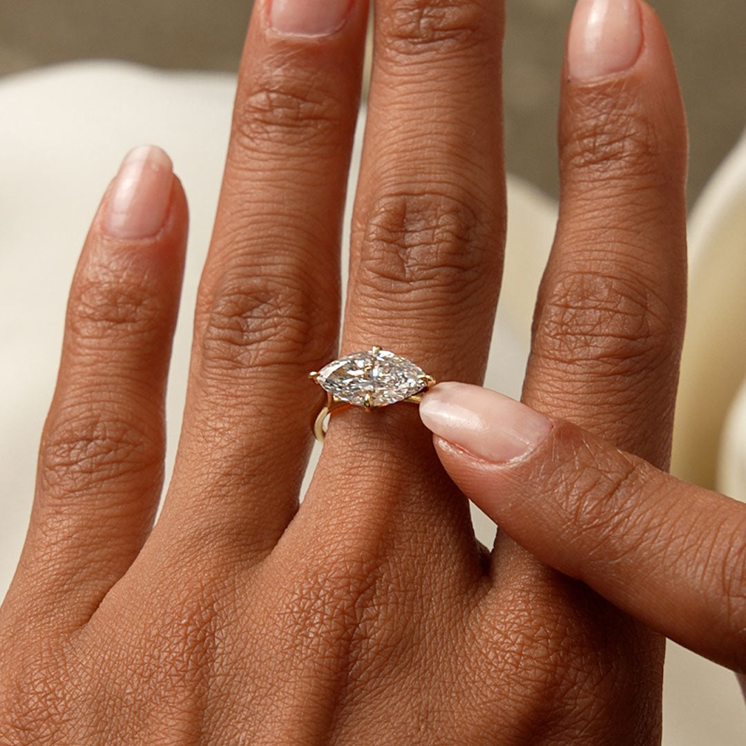 1.50 CTW Marquise Lab Grown Diamond East-West Solitaire Ring – Vanna
