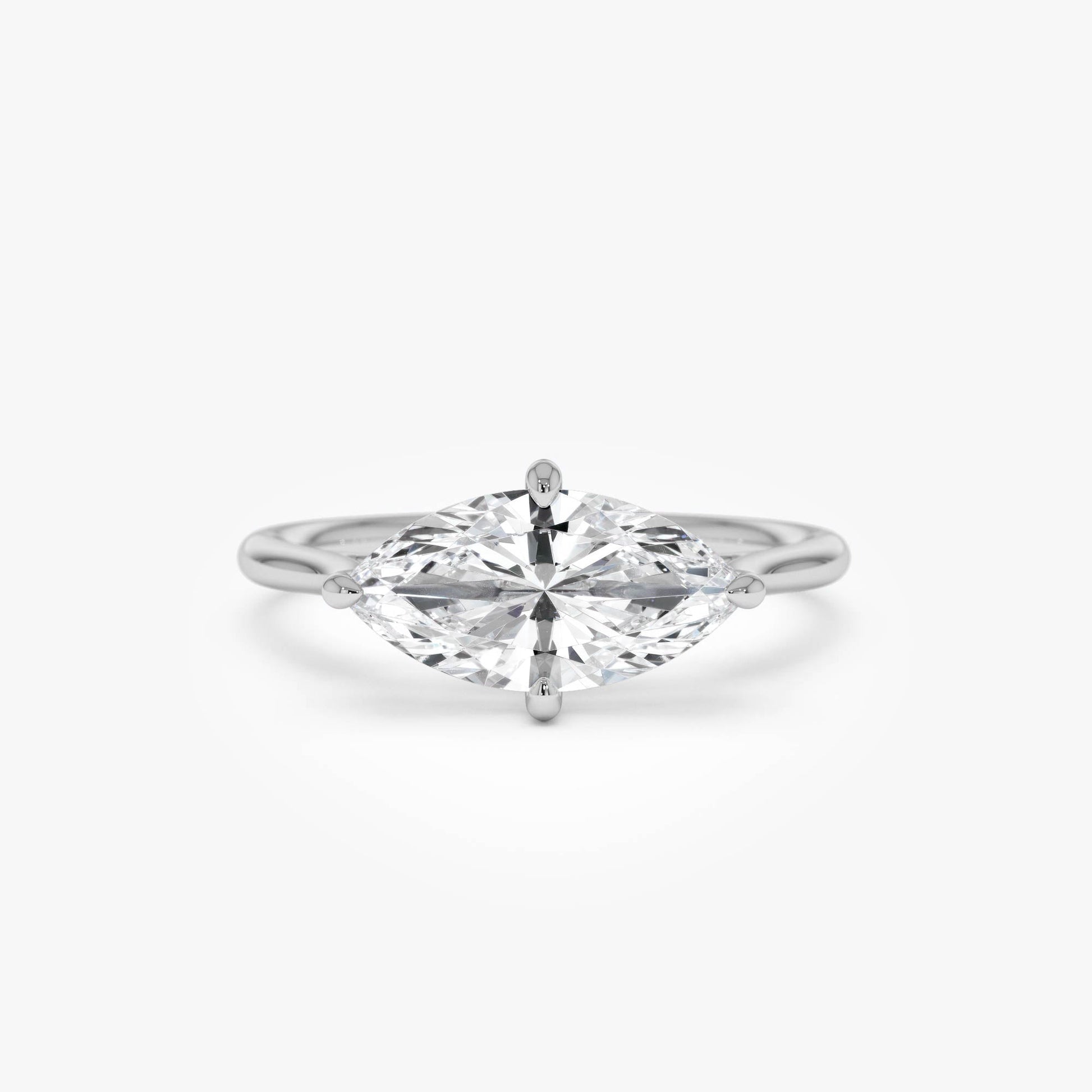 1.50 CTW Marquise Lab Grown Diamond East-West Solitaire Ring – Vanna