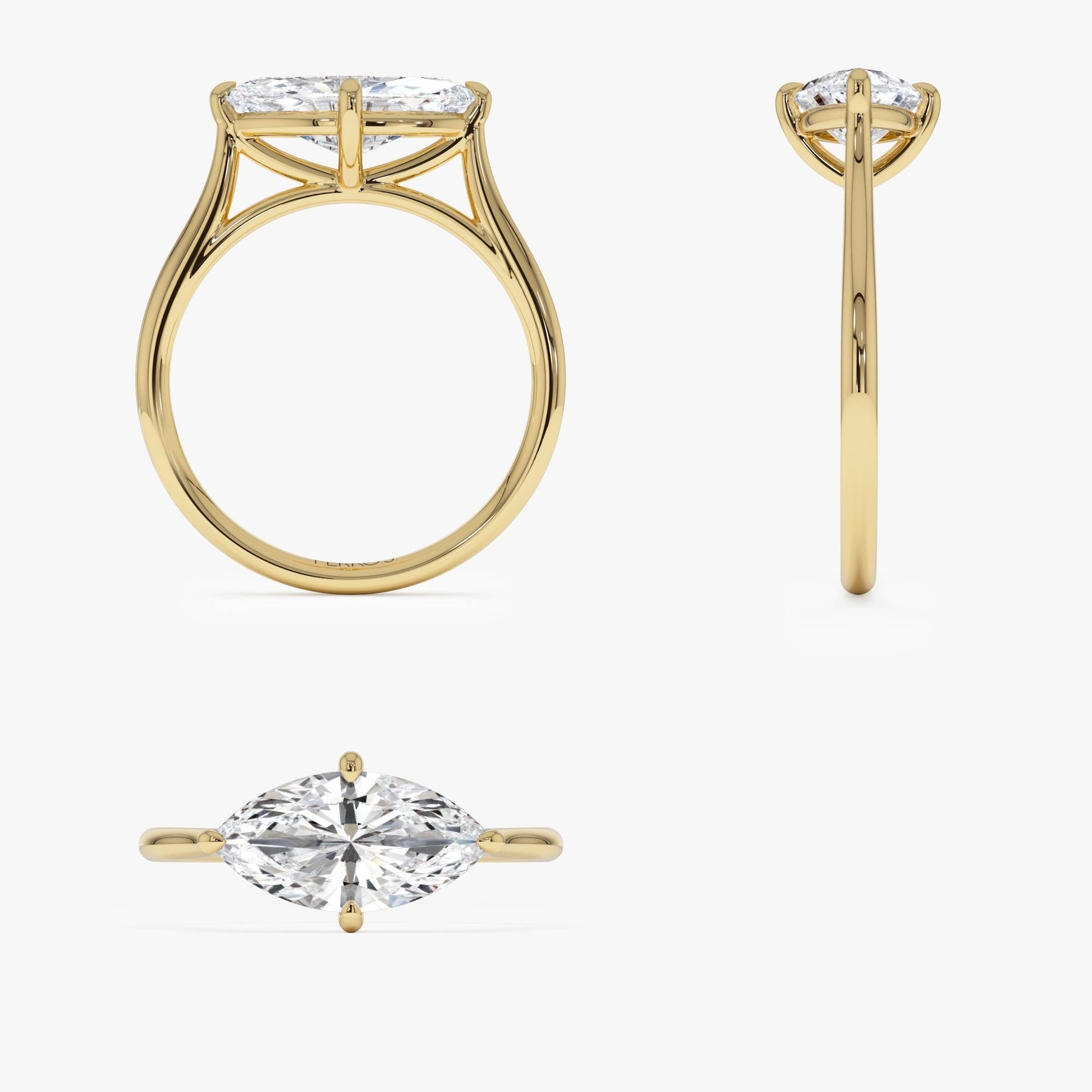 1.50 CTW Marquise Lab Grown Diamond East-West Solitaire Ring – Vanna