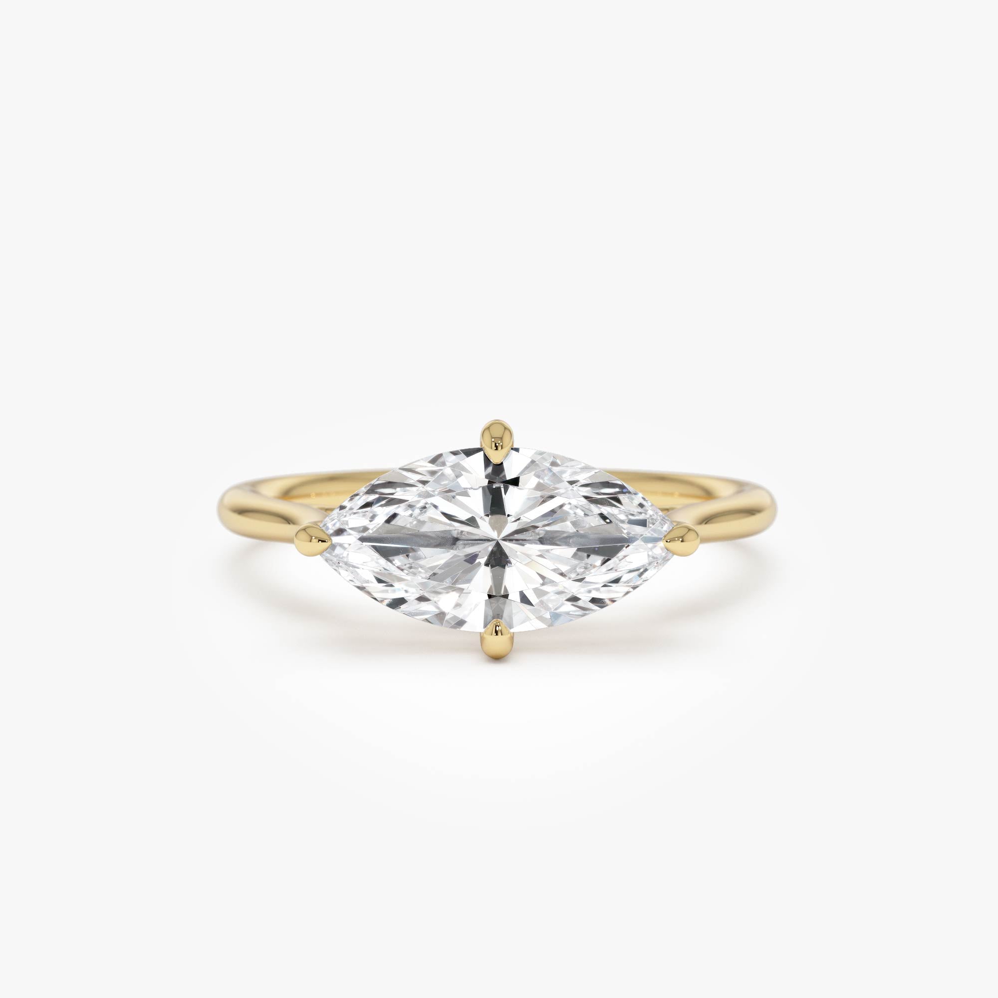 1.50 CTW Marquise Lab Grown Diamond East-West Solitaire Ring – Vanna