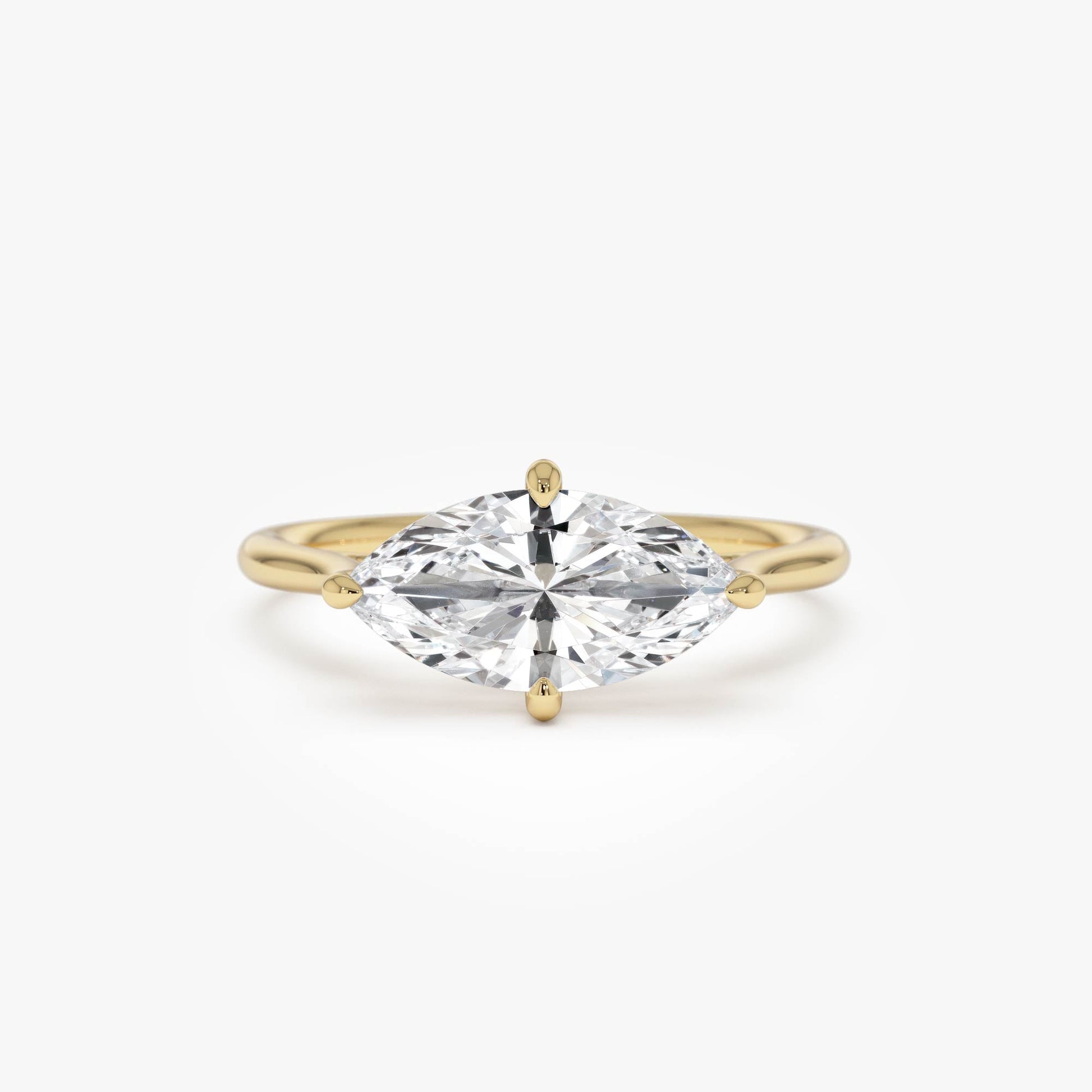 1.50 CTW Marquise Lab Grown Diamond East-West Solitaire Ring – Vanna